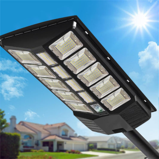 Solar Street Light 4800W Super Bright Solar Outdoor Lights Waterproof, LED Motion Sensor Street Lights, Solar Parking Lot Lights for Yard, Piazza