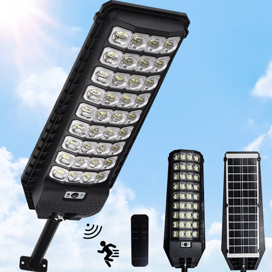 Solar Street Lights, 3500W Super Bright Dusk to Dawn Solar Parking Lot Lights, Motion Sensor Solar Flood Security Lights for Garden Yard Patio, Commercial Grade